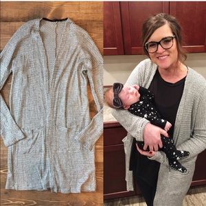 Heathered gray cardigan